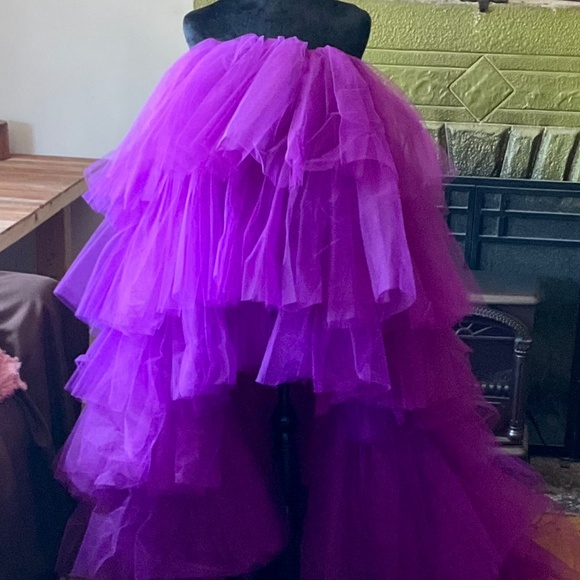 Custom Plum Fabulous Gauze Gown with Train! - Picture 2 of 4